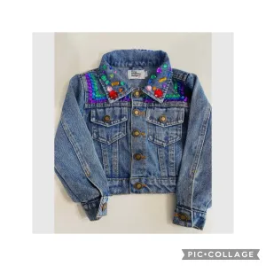 Rainbow Denim w/ Rhinestones