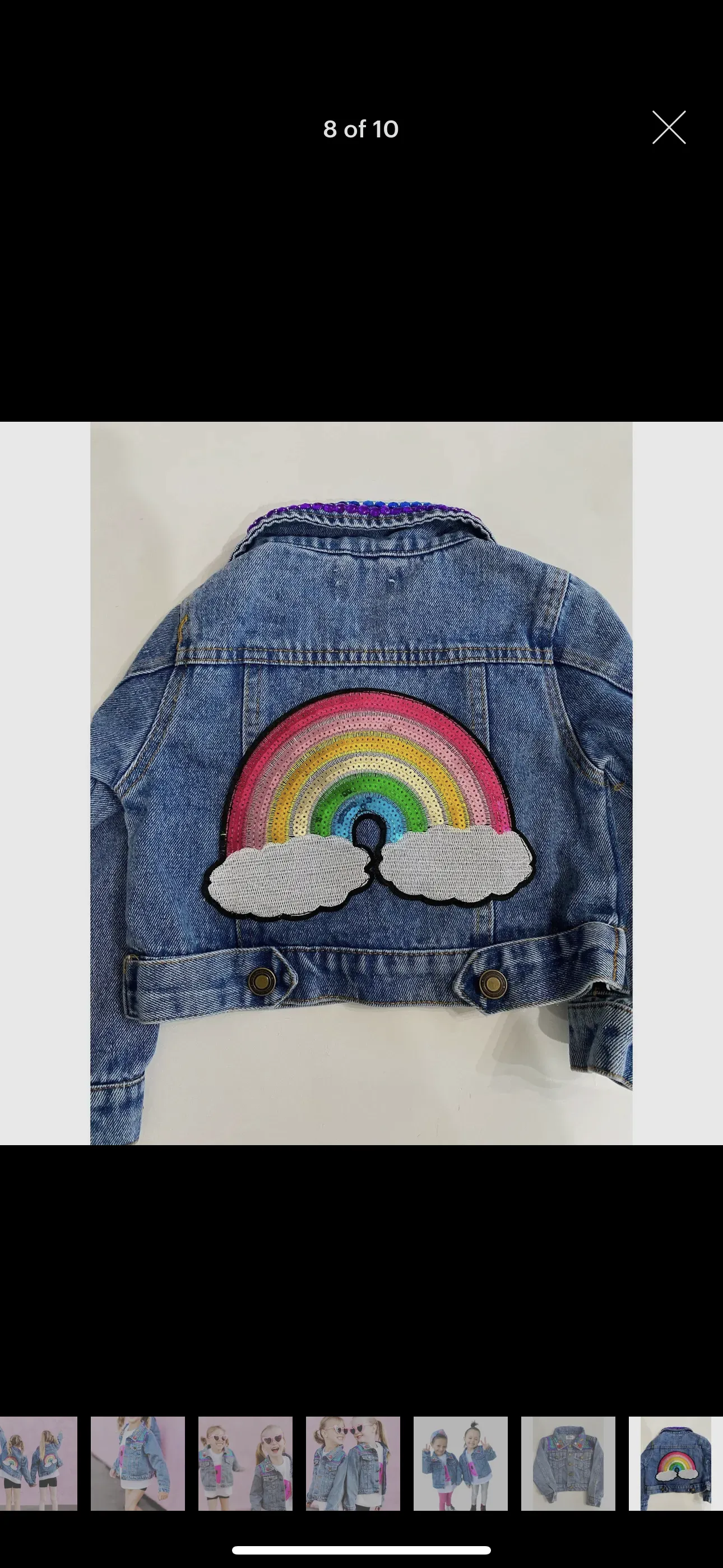 Rainbow Denim w/ Rhinestones