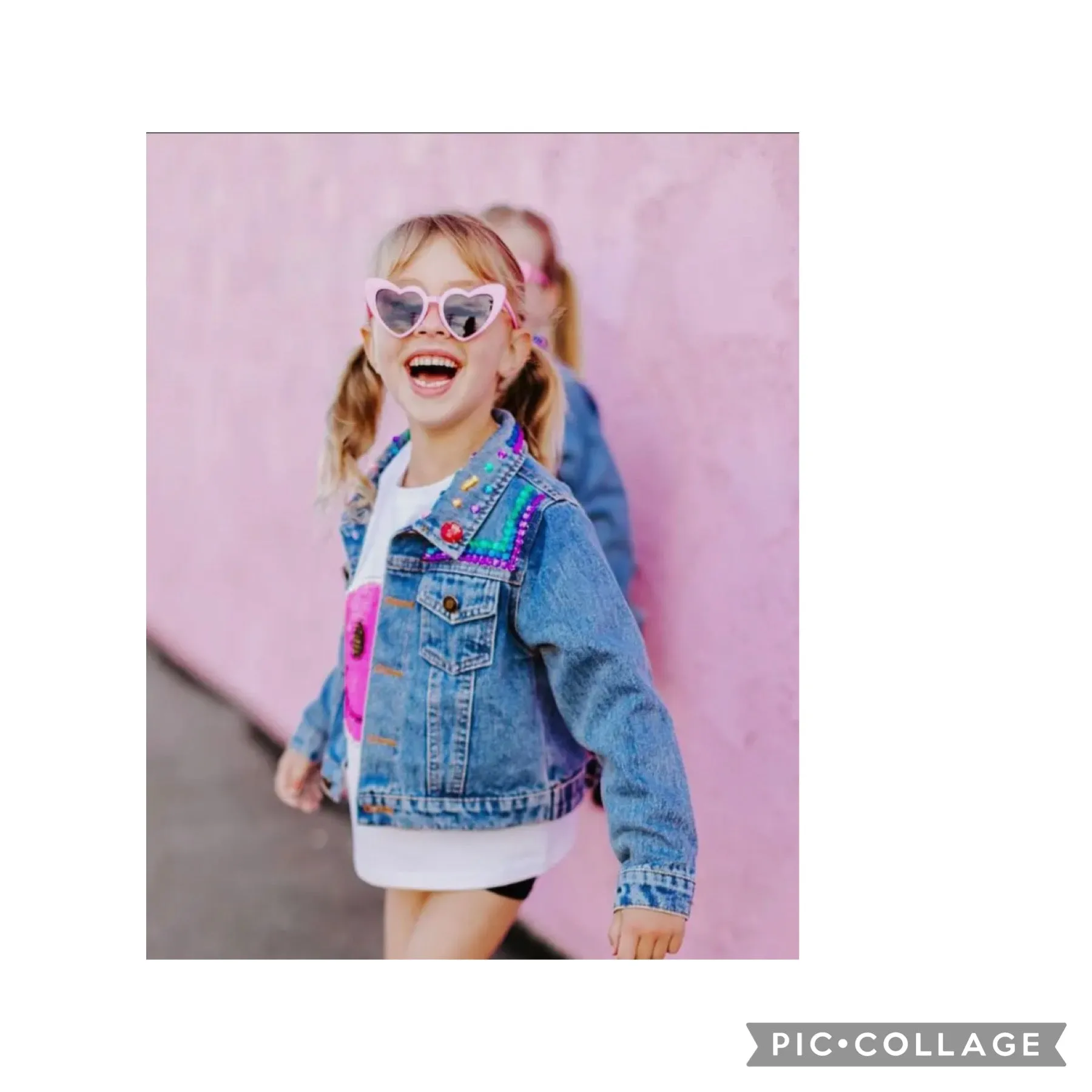 Rainbow Denim w/ Rhinestones