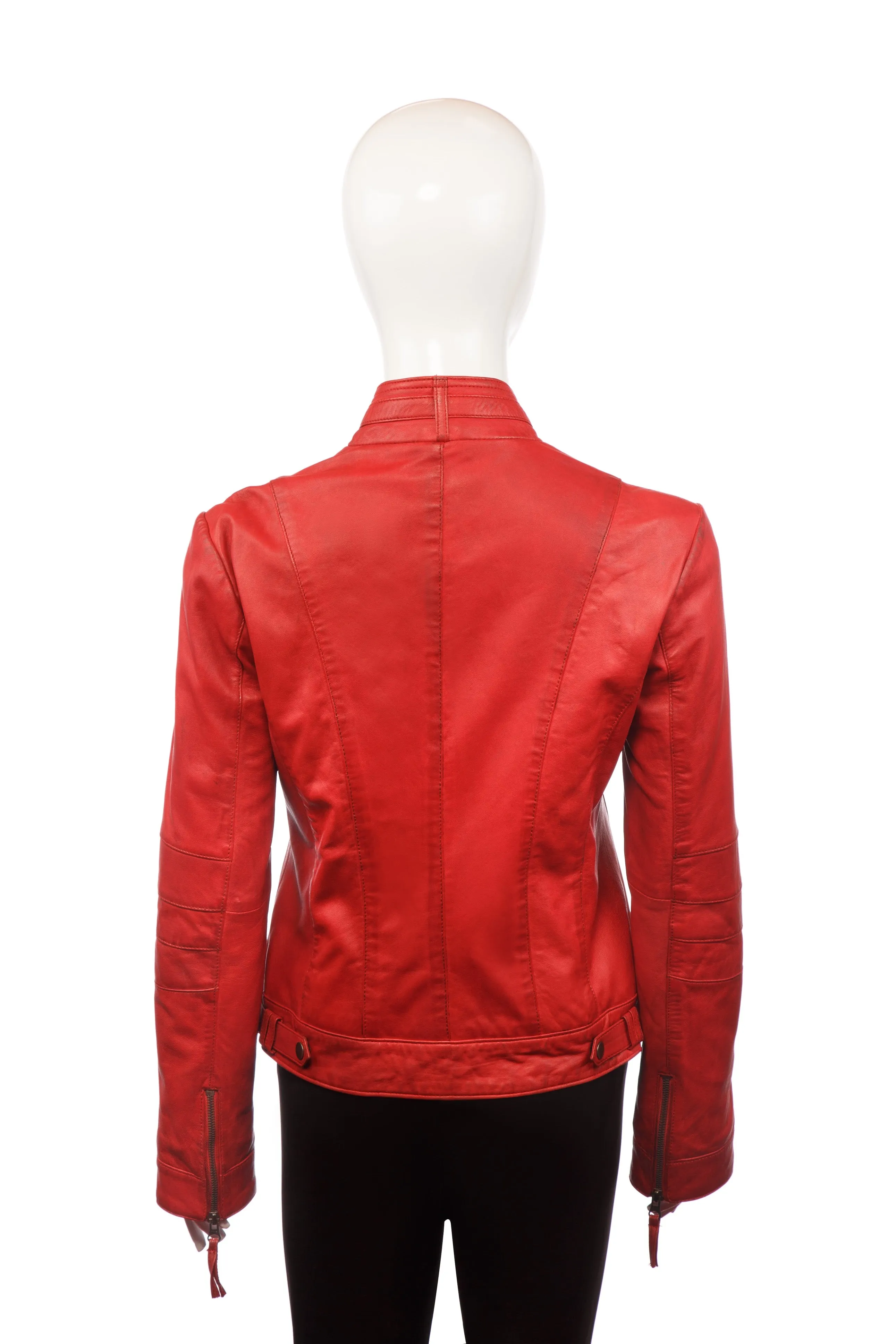 Red: Phoenix Women's Leather Jacket