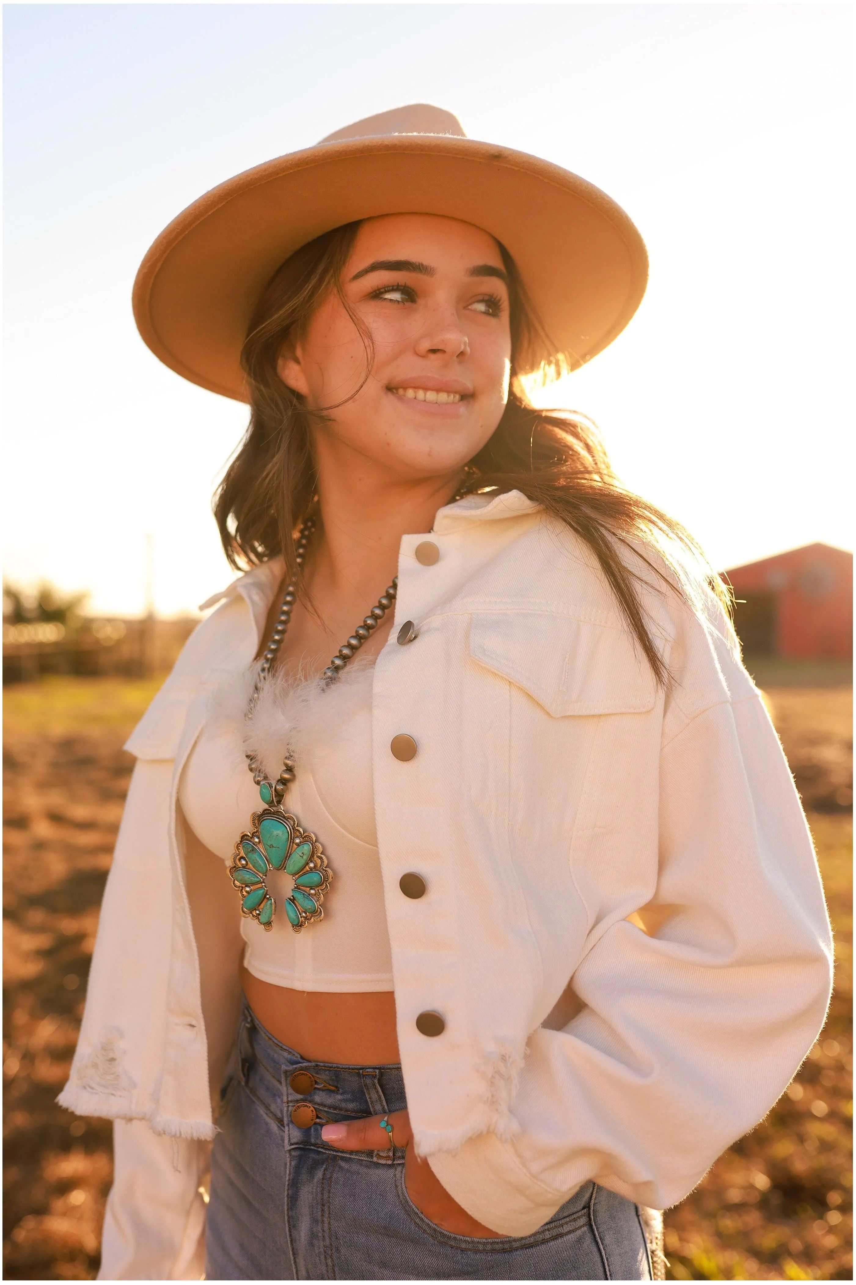 Rhinestone Fringe Denim Jacket