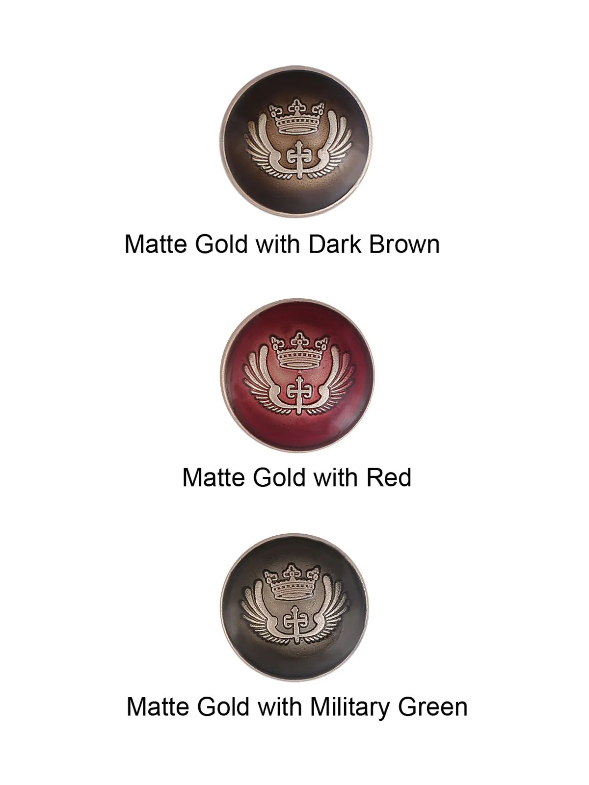 Round Shape Engraved Design Lamination Shank Metal Button
