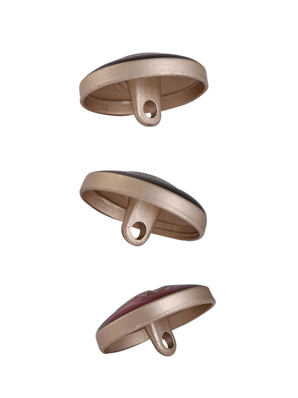 Round Shape Engraved Design Lamination Shank Metal Button