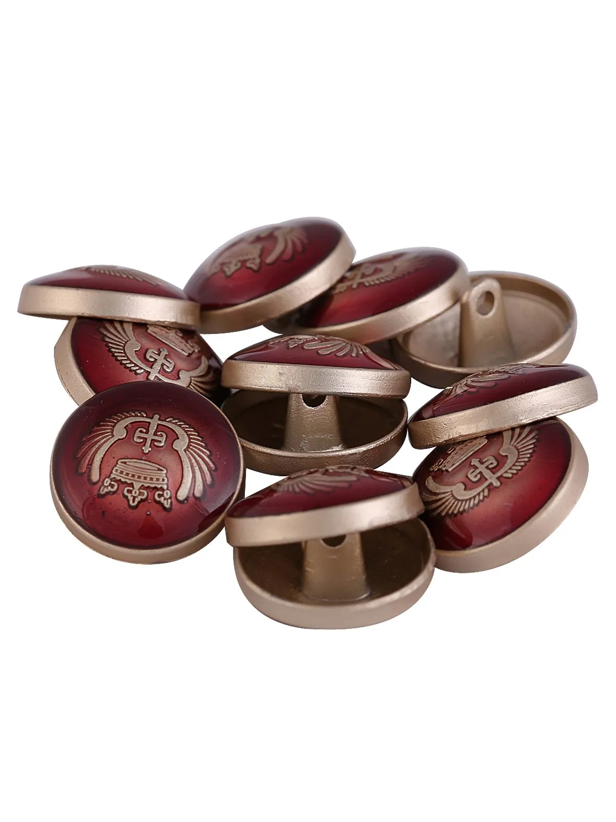 Round Shape Engraved Design Lamination Shank Metal Button