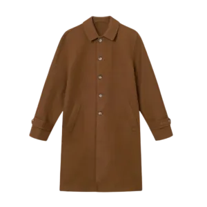Shelter Wool Top Coat - Tobacco Brown