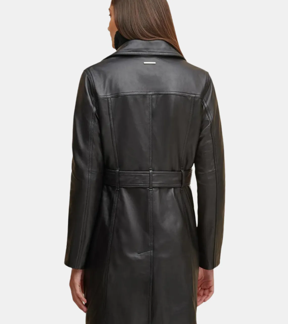 Slick Women's Leather Trench Coat