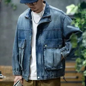 Spring Retro Denim Jacket Men's P0763