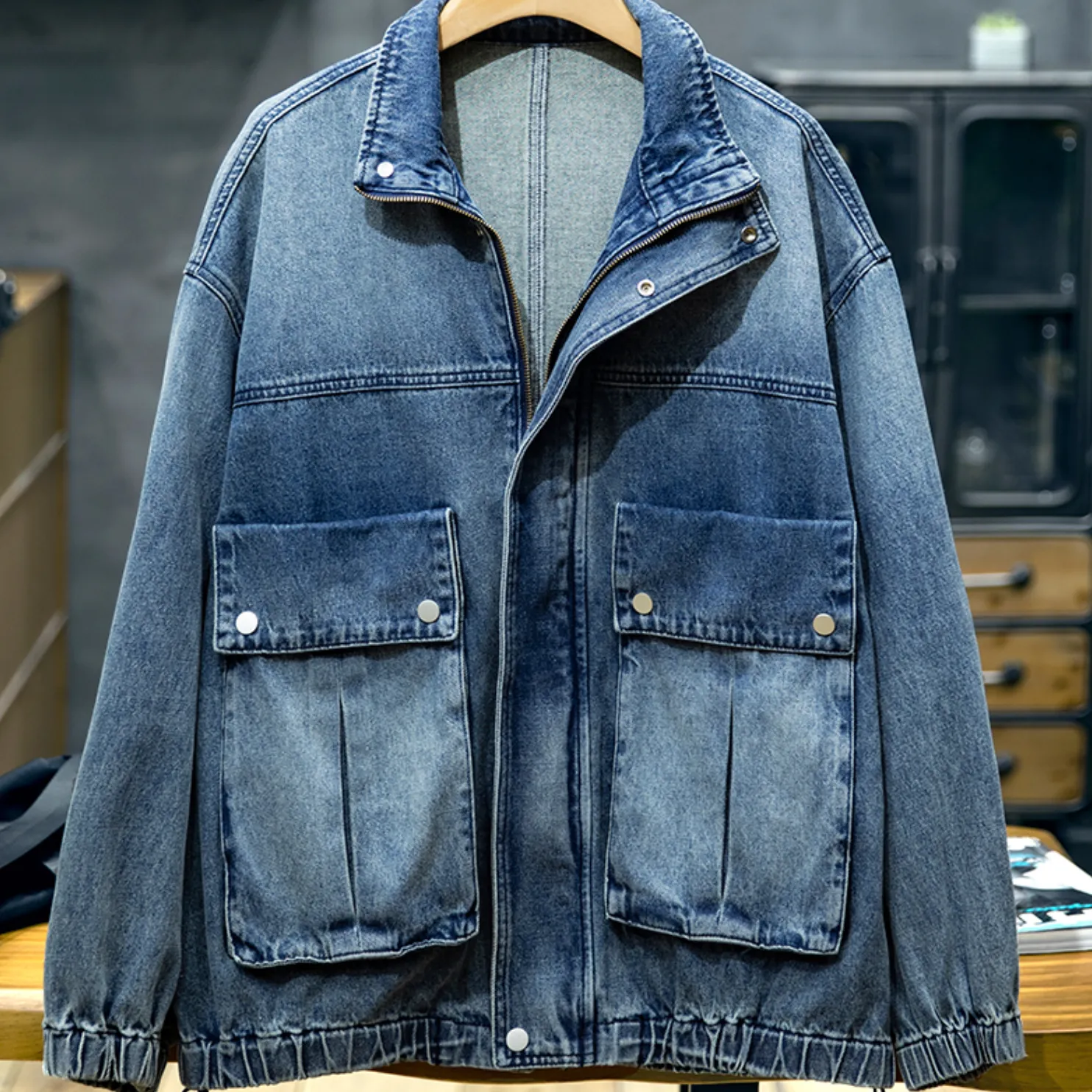 Spring Retro Denim Jacket Men's P0763