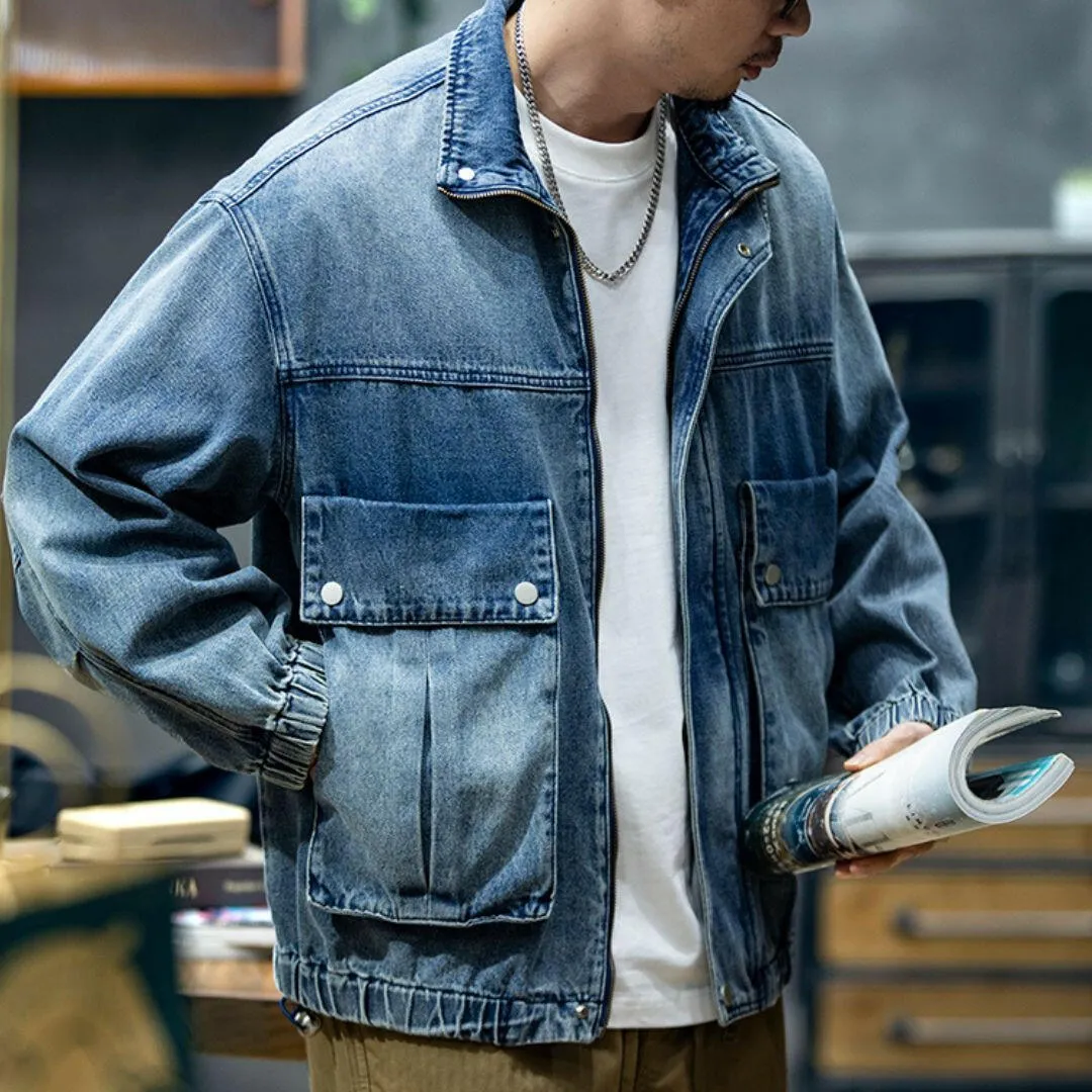 Spring Retro Denim Jacket Men's P0763