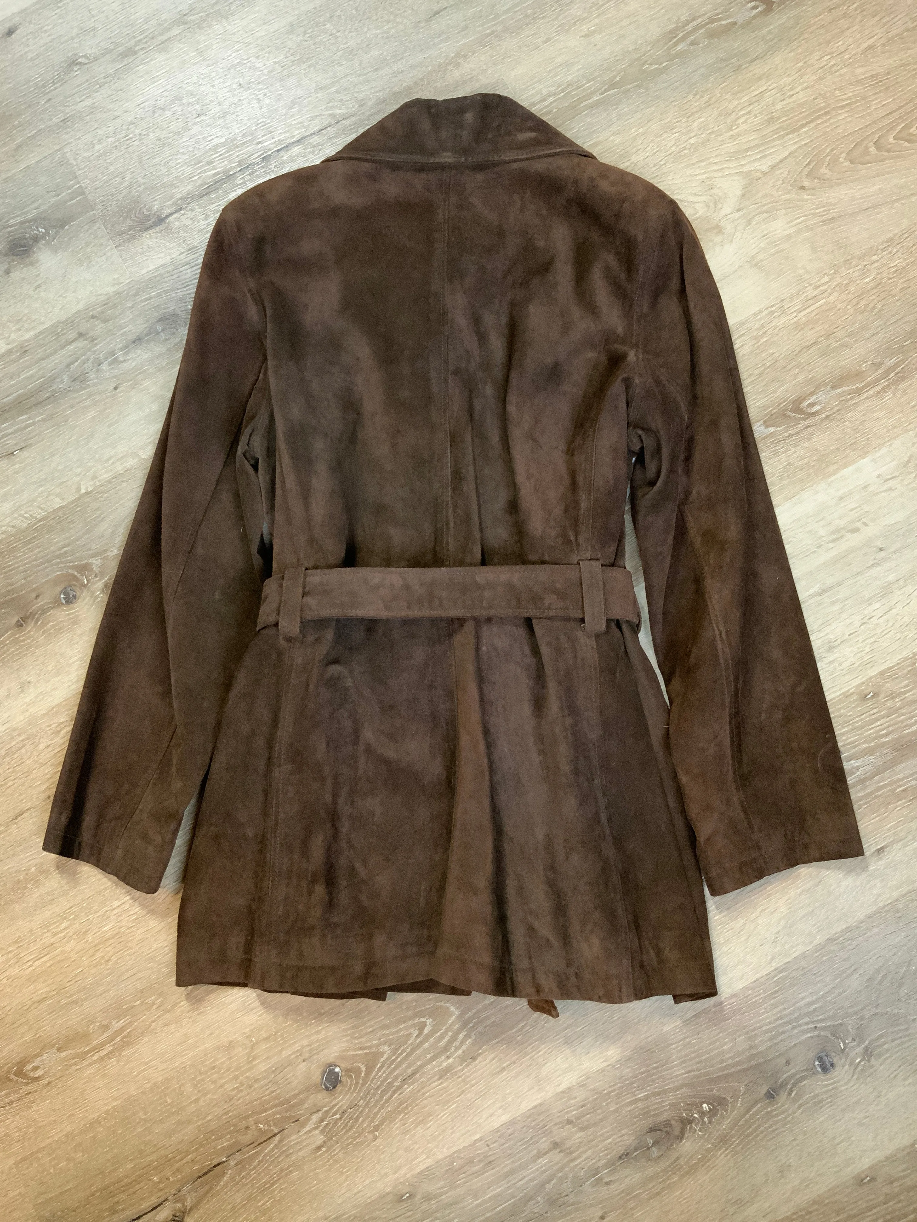 Vintage Andrew Marc Suede Double Breasted Trench Coat, SOLD