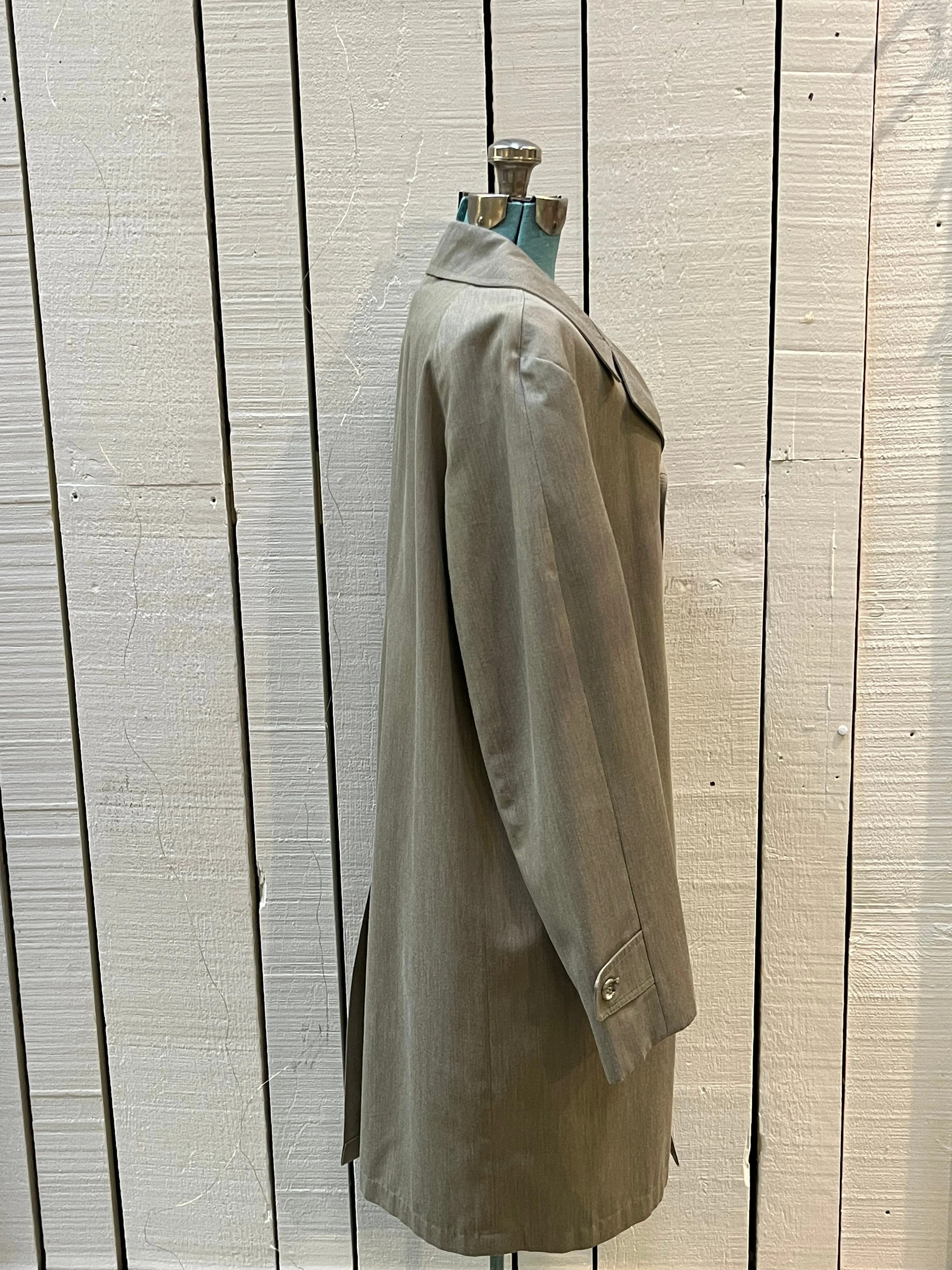 Vintage Croydon Avant Garde Beige Trench Coat, Size 40