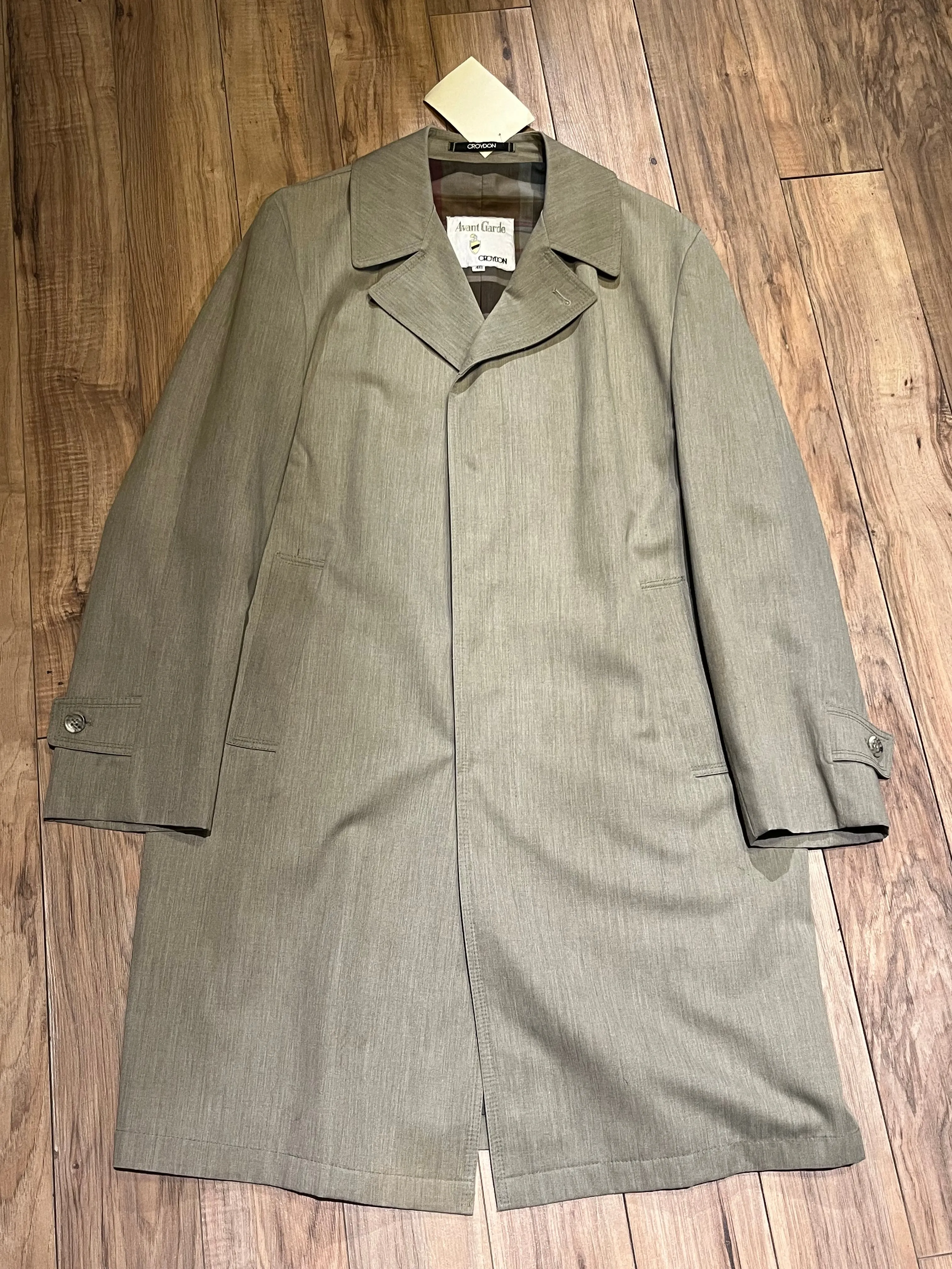 Vintage Croydon Avant Garde Beige Trench Coat, Size 40