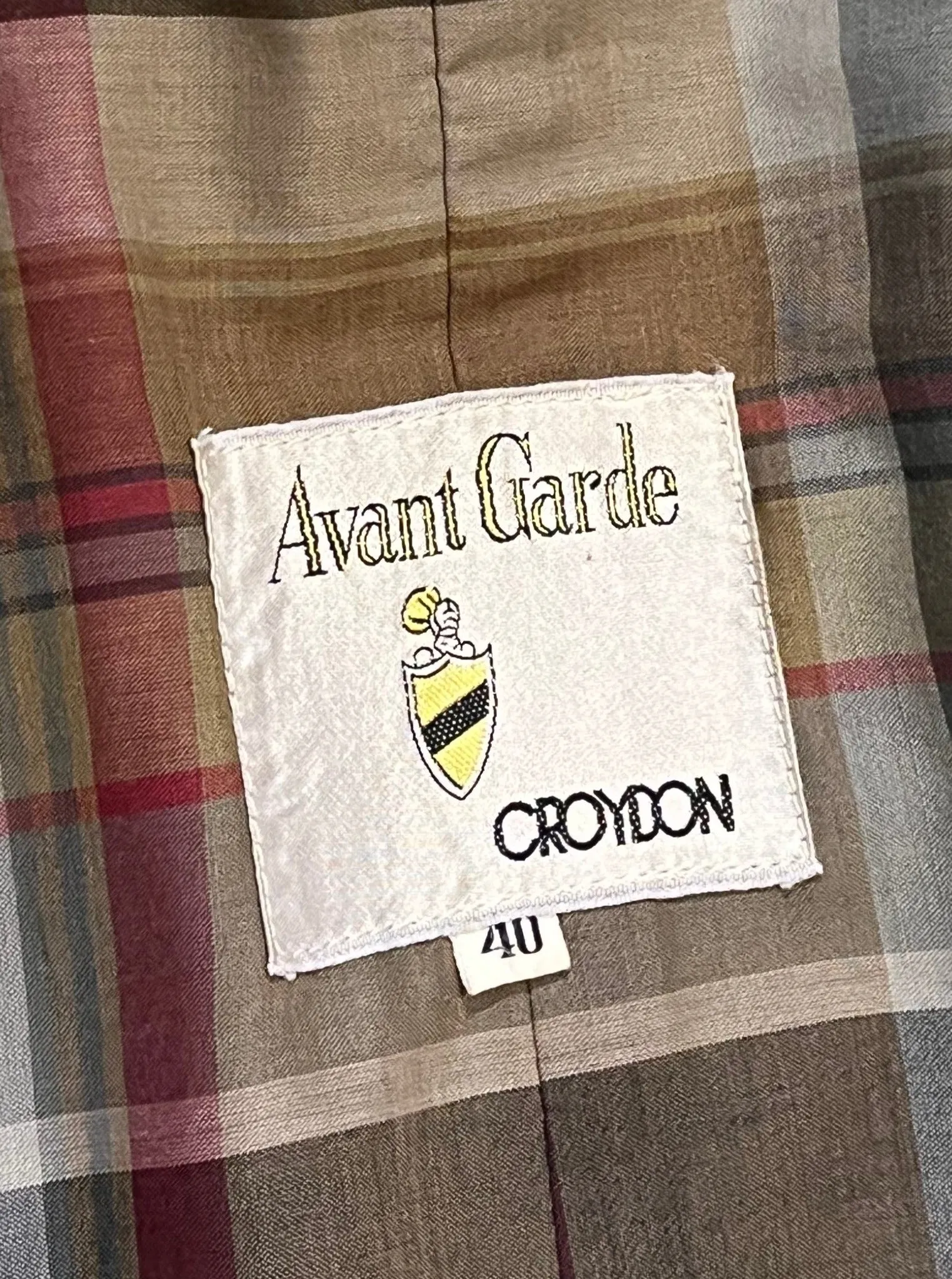 Vintage Croydon Avant Garde Beige Trench Coat, Size 40