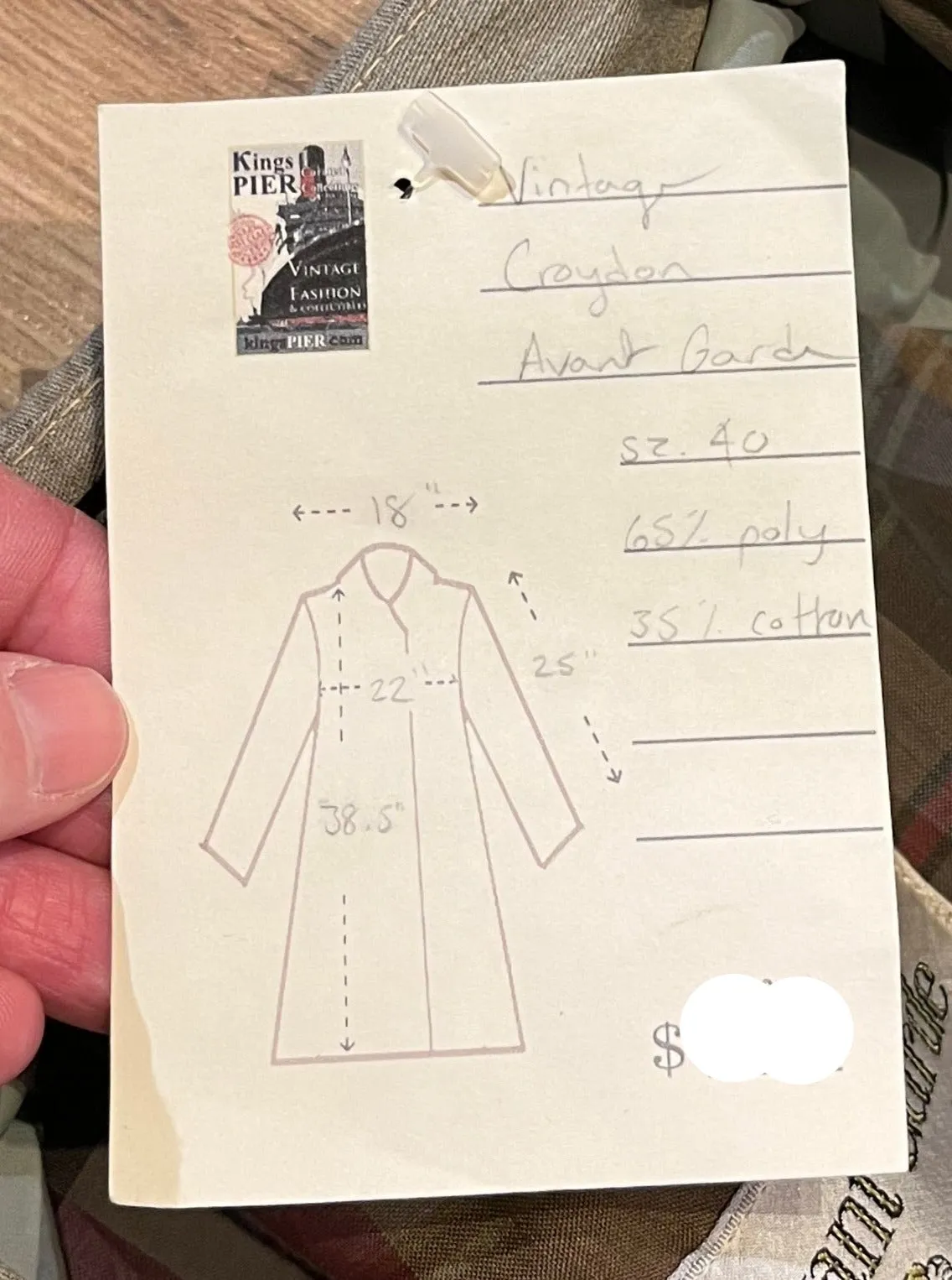 Vintage Croydon Avant Garde Beige Trench Coat, Size 40