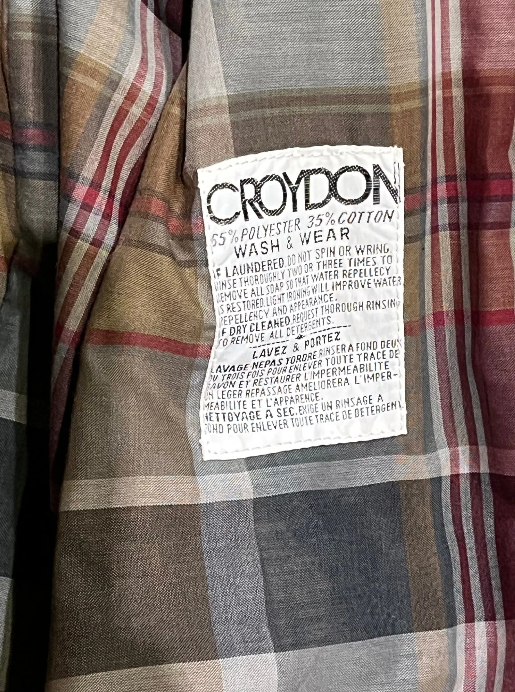 Vintage Croydon Avant Garde Beige Trench Coat, Size 40