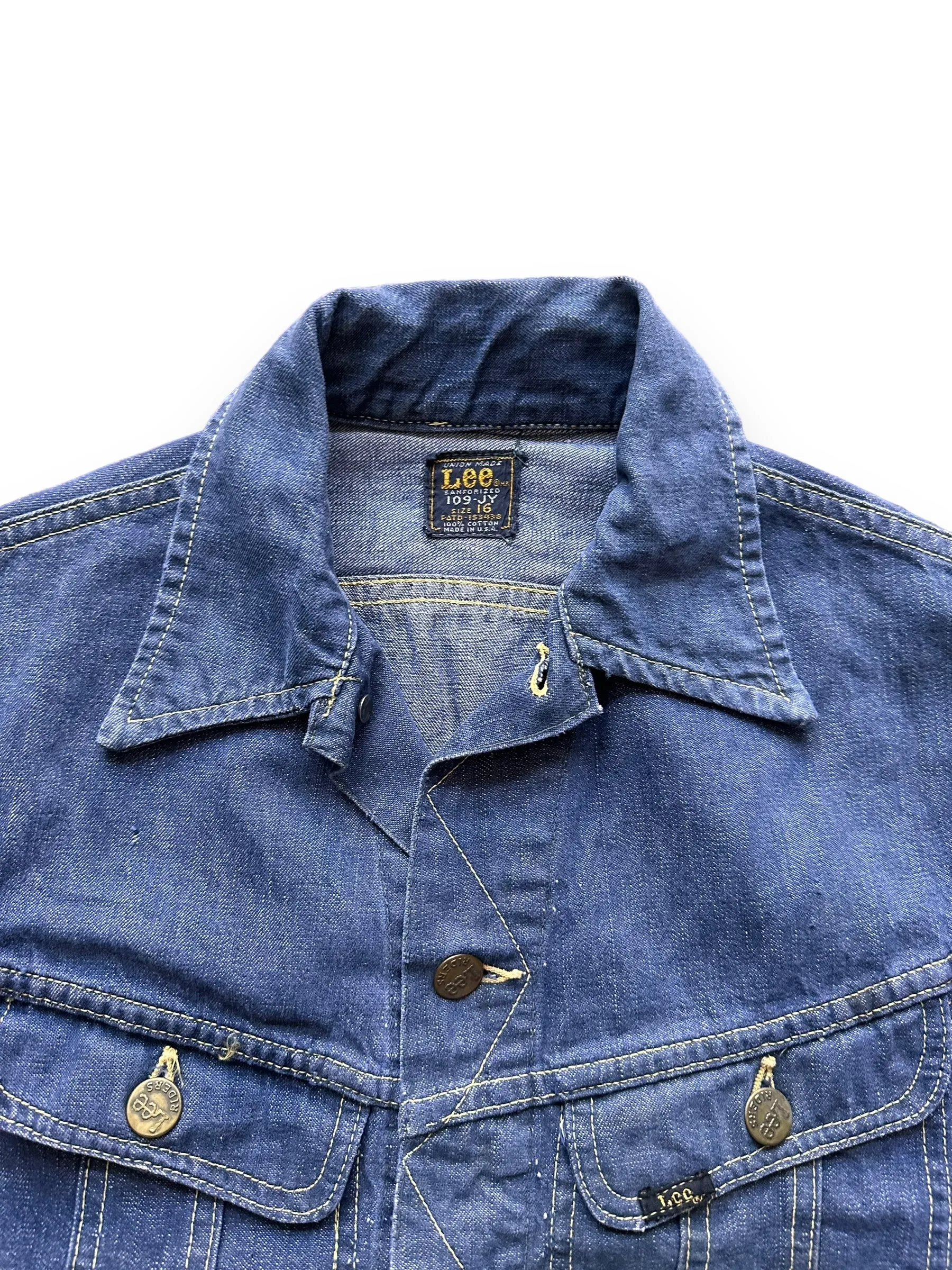 Vintage Lee 109-JY Youth Denim Jacket SZ 16