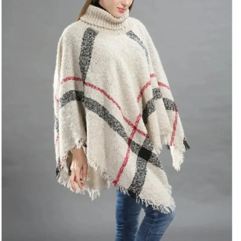 Winter Women Loose Striped Coat Jacket Plus Size