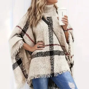 Winter Women Loose Striped Coat Jacket Plus Size