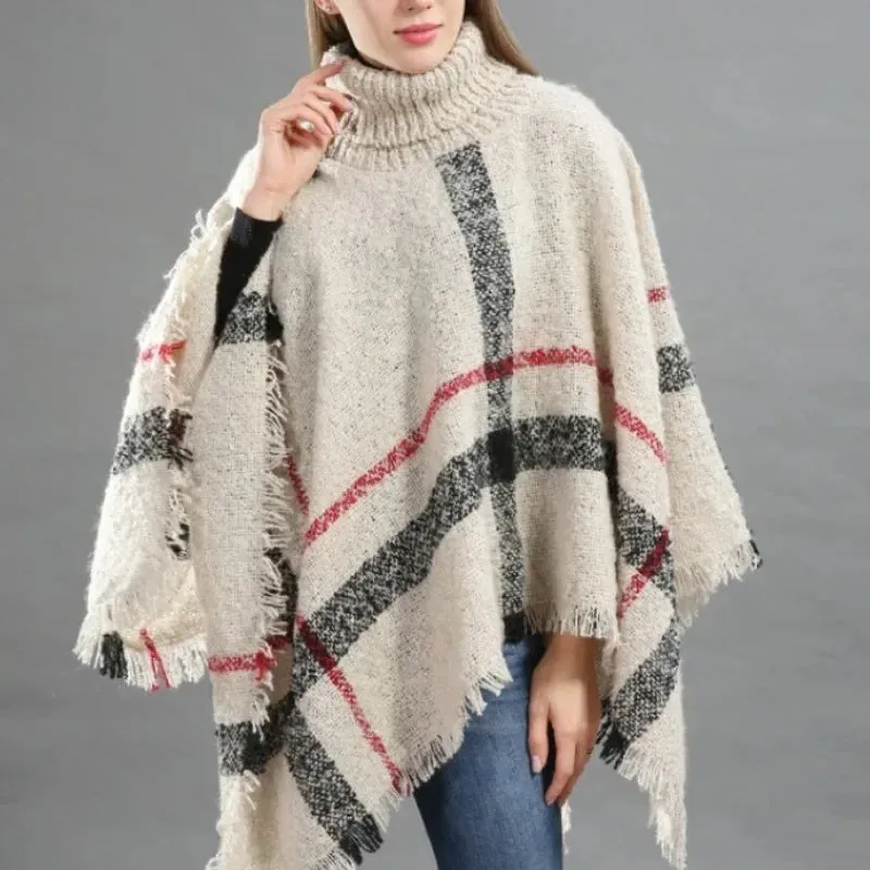 Winter Women Loose Striped Coat Jacket Plus Size
