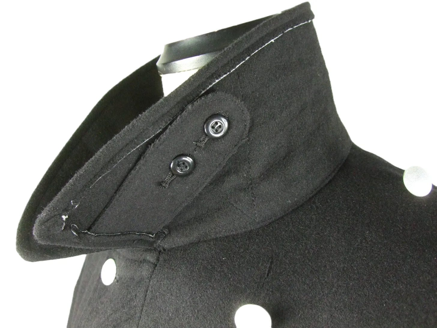 WW2 German Elite Enlisted Black Wool Greatcoat Overcoat